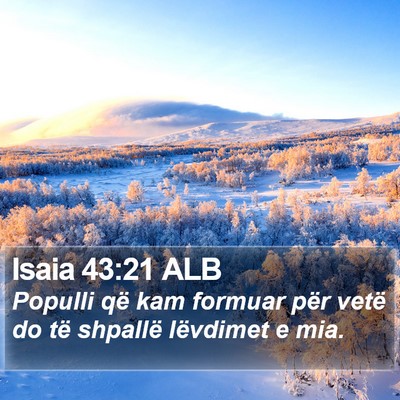 Isaia 43:21 ALB Bible Verse Image