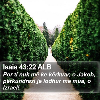 Isaia 43:22 ALB Bible Verse Image