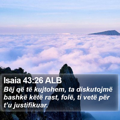 Isaia 43:26 ALB Bible Verse Image