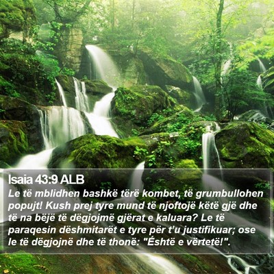 Isaia 43:9 ALB Bible Verse Image