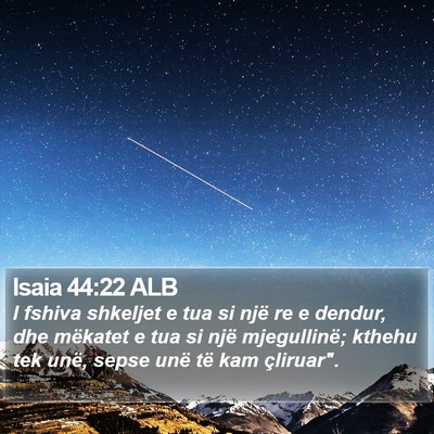 Isaia 44:22 ALB Bible Verse Image