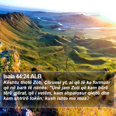 Isaia 44:24 ALB Bible Verse Image