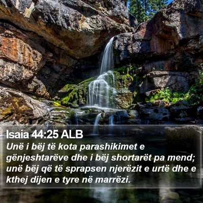 Isaia 44:25 ALB Bible Verse Image