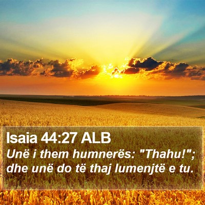 Isaia 44:27 ALB Bible Verse Image