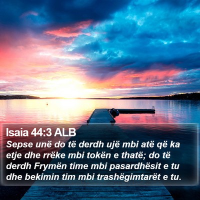 Isaia 44:3 ALB Bible Verse Image