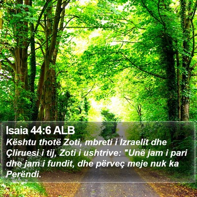 Isaia 44:6 ALB Bible Verse Image