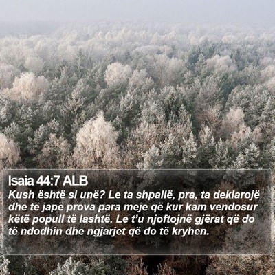 Isaia 44:7 ALB Bible Verse Image