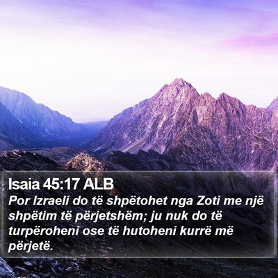 Isaia 45:17 ALB Bible Verse Image