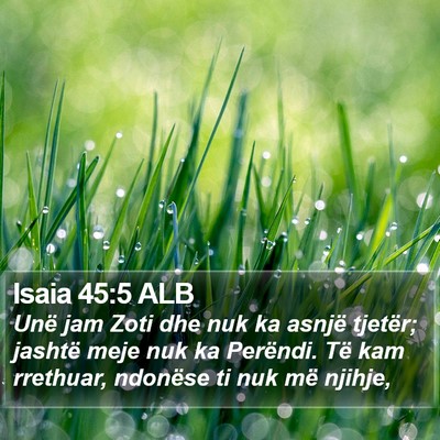 Isaia 45:5 ALB Bible Verse Image