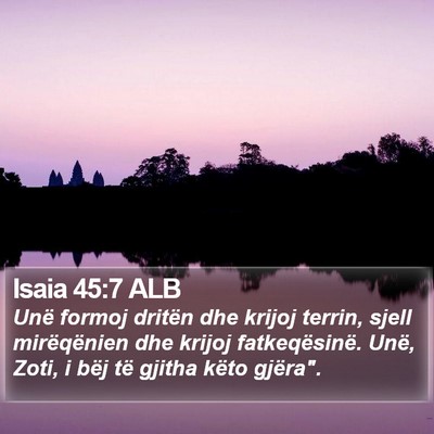 Isaia 45:7 ALB Bible Verse Image