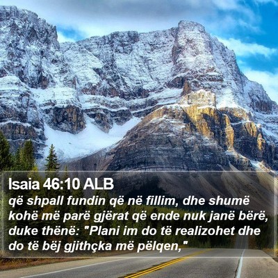 Isaia 46:10 ALB Bible Verse Image