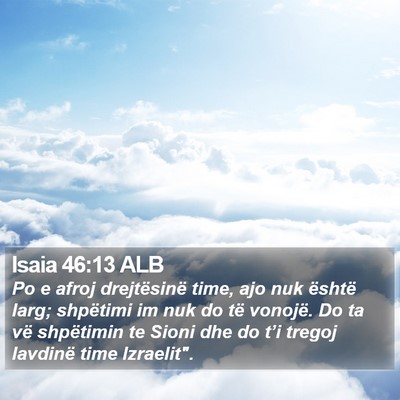 Isaia 46:13 ALB Bible Verse Image