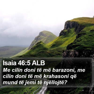Isaia 46:5 ALB Bible Verse Image