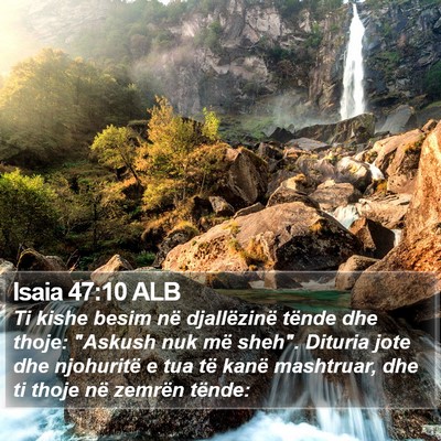 Isaia 47:10 ALB Bible Verse Image