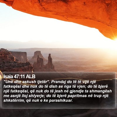 Isaia 47:11 ALB Bible Verse Image