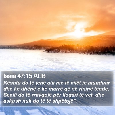 Isaia 47:15 ALB Bible Verse Image
