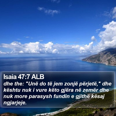 Isaia 47:7 ALB Bible Verse Image