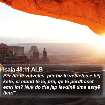 Isaia 48:11 ALB Bible Verse Image