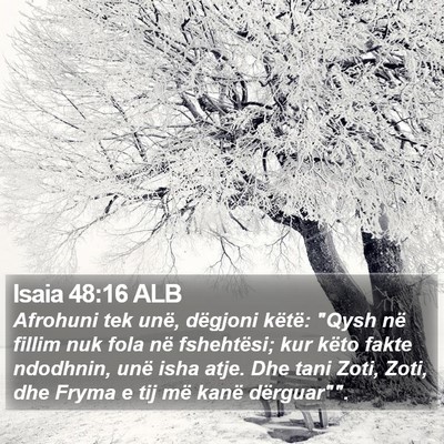 Isaia 48:16 ALB Bible Verse Image