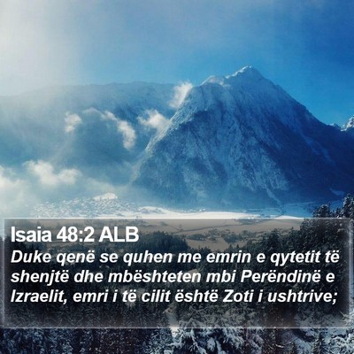 Isaia 48:2 ALB Bible Verse Image