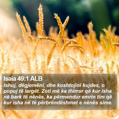 Isaia 49:1 ALB Bible Verse Image