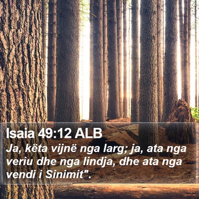 Isaia 49:12 ALB Bible Verse Image