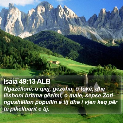 Isaia 49:13 ALB Bible Verse Image