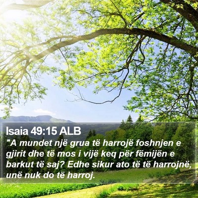 Isaia 49:15 ALB Bible Verse Image