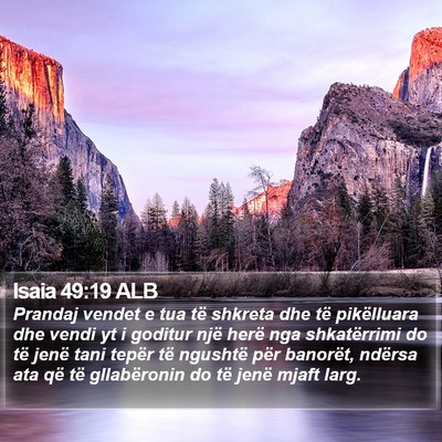 Isaia 49:19 ALB Bible Verse Image