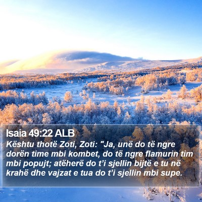 Isaia 49:22 ALB Bible Verse Image