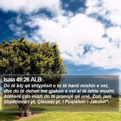 Isaia 49:26 ALB Bible Verse Image