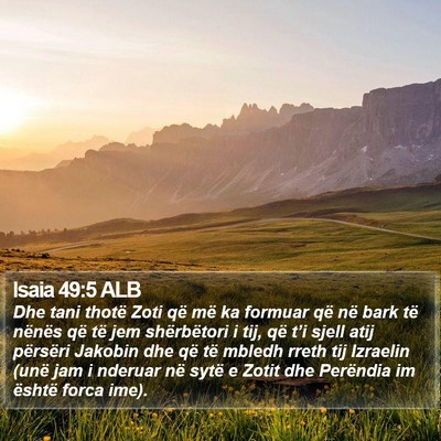 Isaia 49:5 ALB Bible Verse Image