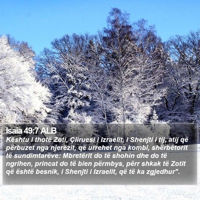 Isaia 49:7 ALB Bible Verse Image