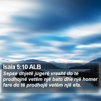 Isaia 5:10 ALB Bible Verse Image