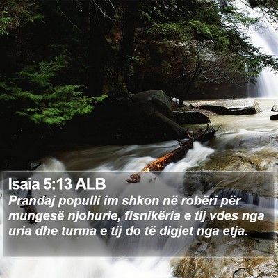 Isaia 5:13 ALB Bible Verse Image