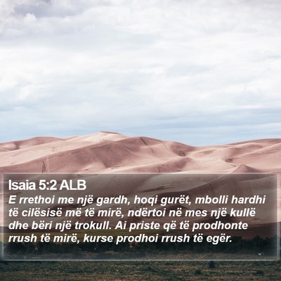 Isaia 5:2 ALB Bible Verse Image
