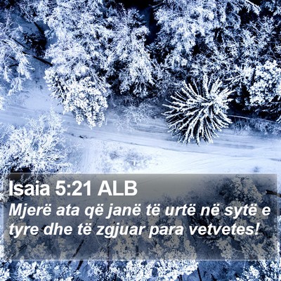 Isaia 5:21 ALB Bible Verse Image