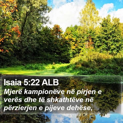 Isaia 5:22 ALB Bible Verse Image