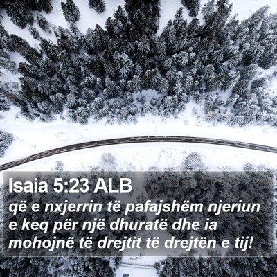Isaia 5:23 ALB Bible Verse Image