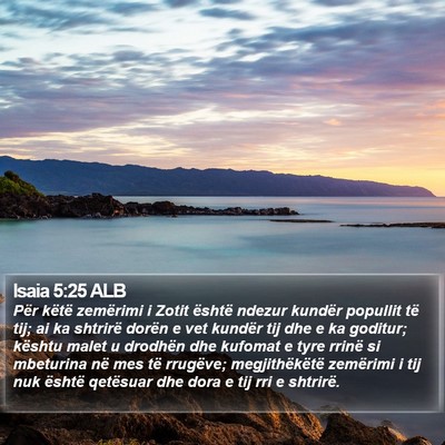 Isaia 5:25 ALB Bible Verse Image