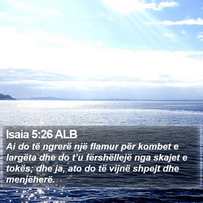 Isaia 5:26 ALB Bible Verse Image