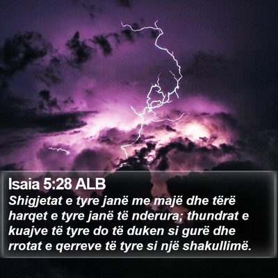 Isaia 5:28 ALB Bible Verse Image