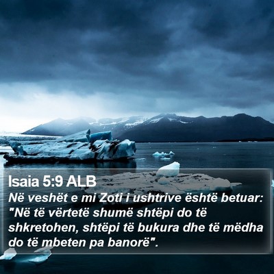 Isaia 5:9 ALB Bible Verse Image