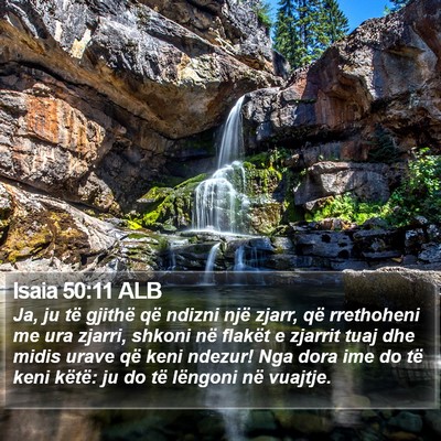 Isaia 50:11 ALB Bible Verse Image