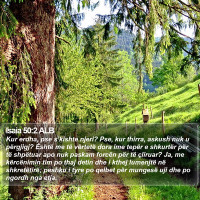 Isaia 50:2 ALB Bible Verse Image