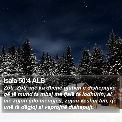 Isaia 50:4 ALB Bible Verse Image