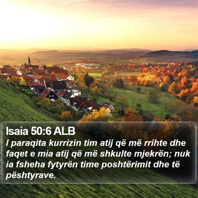 Isaia 50:6 ALB Bible Verse Image