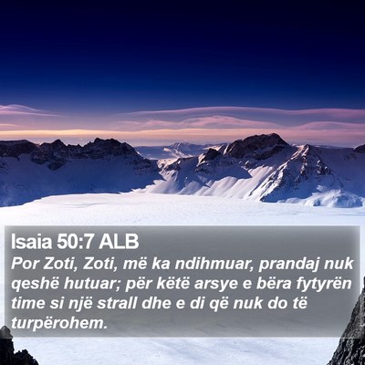Isaia 50:7 ALB Bible Verse Image