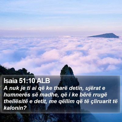 Isaia 51:10 ALB Bible Verse Image