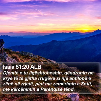 Isaia 51:20 ALB Bible Verse Image